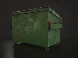 dumpster with garbage bags - lowpoly 3D Model