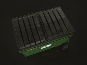 dumpster with garbage bags - lowpoly 3D Model