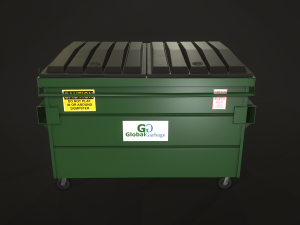 dumpster with garbage bags - lowpoly 3D Model