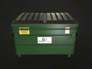 dumpster with garbage bags - lowpoly 3D Model