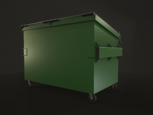 dumpster with garbage bags - lowpoly 3D Model