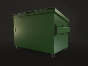 dumpster with garbage bags - lowpoly 3D Model
