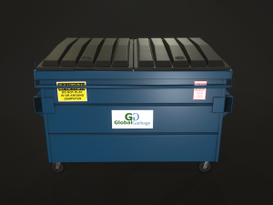 dumpster with garbage bags - lowpoly 3D Model