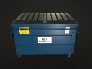 dumpster with garbage bags - lowpoly 3D Model