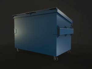 dumpster with garbage bags - lowpoly 3D Model