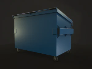 dumpster with garbage bags - lowpoly 3D Model