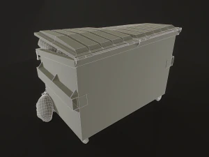 dumpster with garbage bags - lowpoly 3D Model