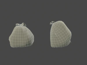 plastic garbage bags - low poly 3D Model