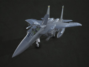 mcdonnell douglas f-15e strike eagle - low poly 3Dモデル