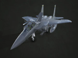 mcdonnell douglas f-15e strike eagle - low poly 3D Model