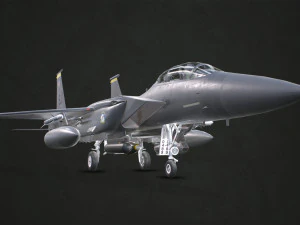 mcdonnell douglas f-15e strike eagle - low poly 3D Model