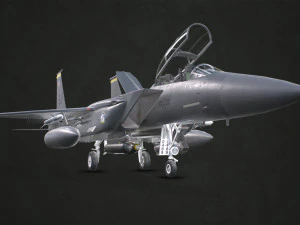 mcdonnell douglas f-15e strike eagle - low poly 3D Model