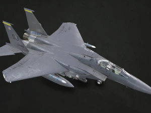 mcdonnell douglas f-15e strike eagle - low poly 3D Model