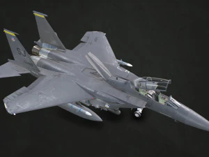mcdonnell douglas f-15e strike eagle - low poly 3D Model