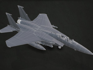mcdonnell douglas f-15e strike eagle - low poly 3Dモデル