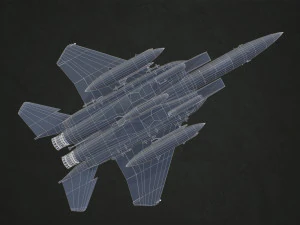 mcdonnell douglas f-15e strike eagle - low poly 3D Model
