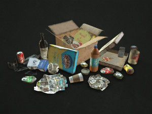 urban trash - low poly 3Dモデル