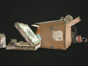 urban trash - low poly 3D Model