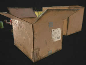 urban trash - low poly Model 3D