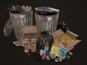 urban trash pack vol 1 - low poly 3D Model