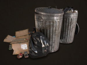 urban trash pack vol 1 - low poly 3D Model