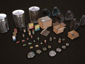 urban trash pack vol 1 - low poly 3D Model