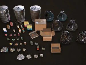 urban trash pack vol 1 - low poly 3D Model