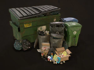 kentsel &ccedil;&ouml;p paketi cilt 3 - d&uuml;ş&uuml;k poli 3D Model