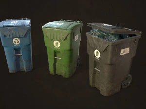 urban trash pack vol 3 - low poly 3D Model