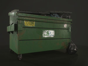 urban trash pack vol 3 - low poly Modello 3D