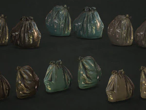 urban trash pack vol 3 - low poly 3D Model