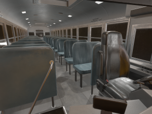 School bus - low poly Modèle 3D