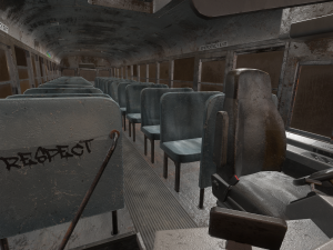 Abandoned school bus - low poly 3D 모델