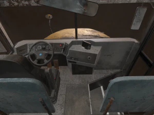 Abandoned school bus - low poly 3D Model