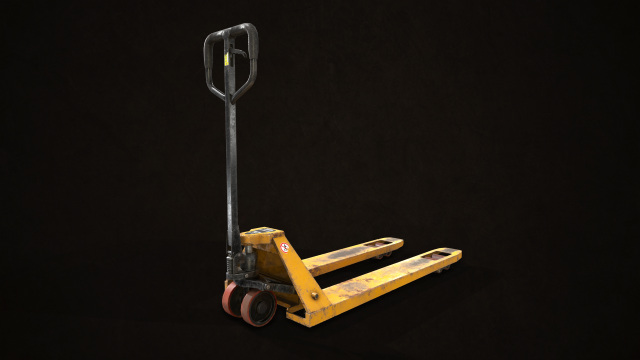 hand pallet truck - low poly 3D 模型 .c4d .max .obj .3ds .fbx .stl .blend 