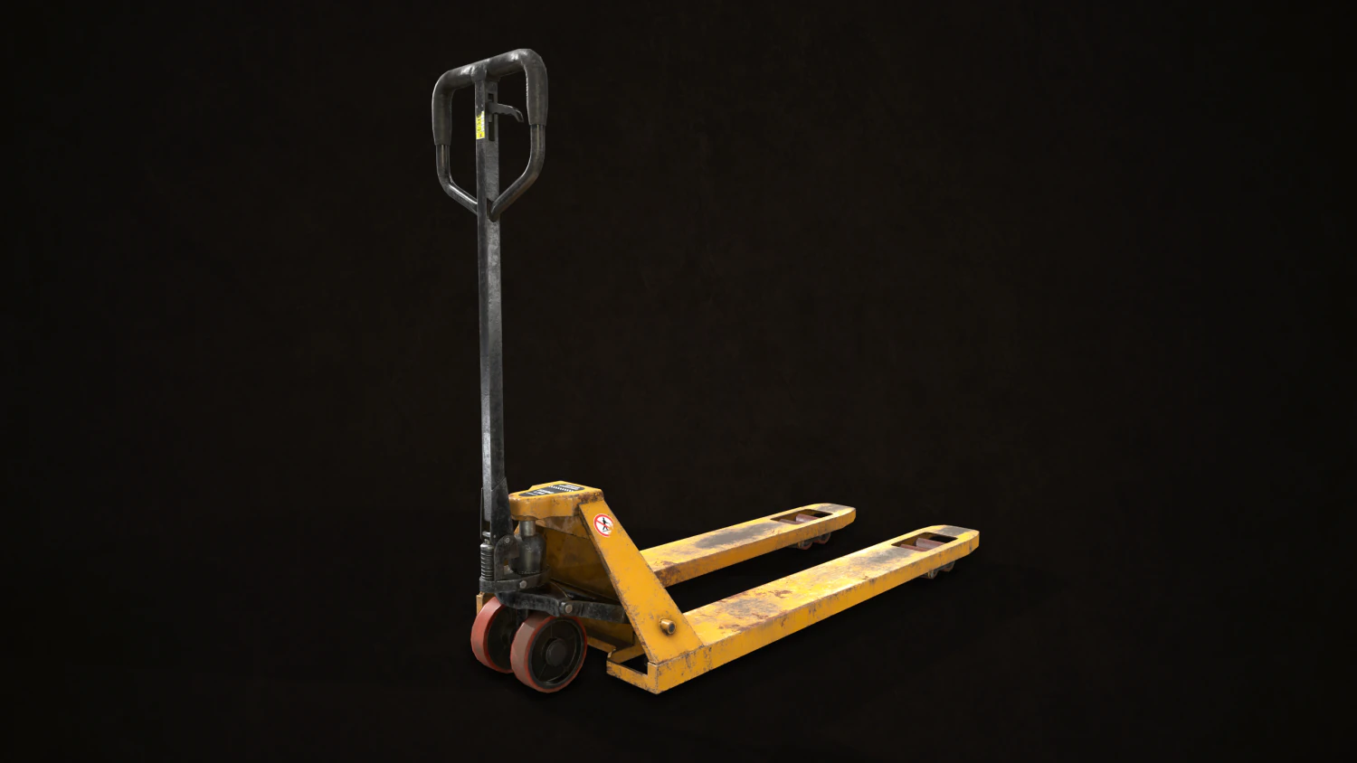 hand pallet truck - low poly 3D Model .c4d .max .obj .3ds .fbx .stl .blend