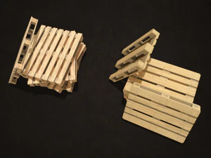 wooden pallets - low poly 3D Model