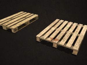wooden pallets - low poly Modelo 3D