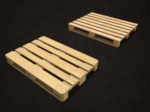 wooden pallets - low poly Modelo 3D