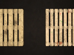 wooden pallets - low poly 3D Model