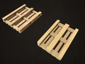 wooden pallets - low poly Modelo 3D