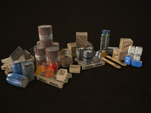 industrial warehouse pack vol 1 - low poly 3D Model
