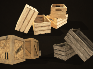 industrial warehouse pack vol 1 - low poly Modello 3D