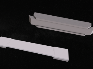 sci-fi modular corridor version 1 - low poly Modelo 3D