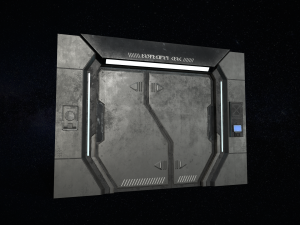 sci-fi door version 1 - low poly 3D Model