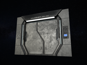 sci-fi door version 1 - low poly 3D Model