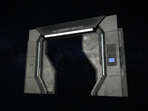 sci-fi door version 1 - low poly 3D Model