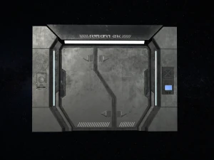 sci-fi door version 1 - low poly 3D Model