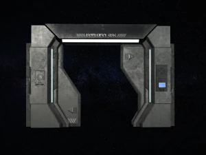 sci-fi door version 1 - low poly 3D Model