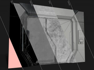 sci-fi door version 1 - low poly 3D Model